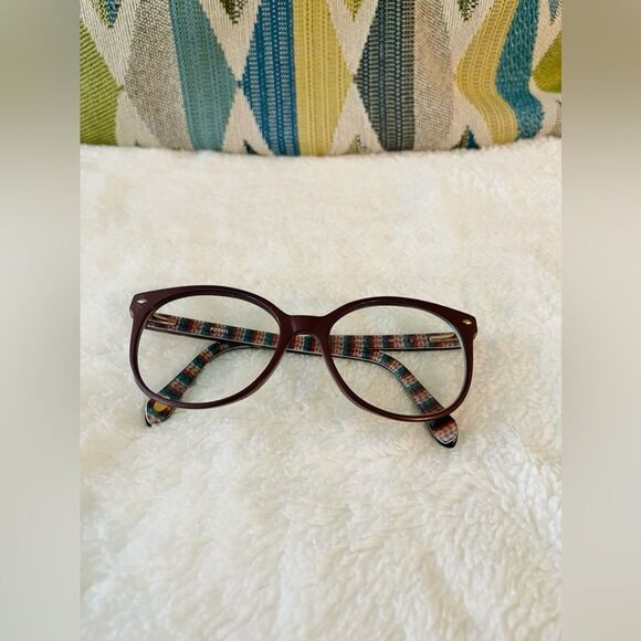 Fossil Womens Round Glasses Frame ONLY with Hardcase - Picture 2 of 14